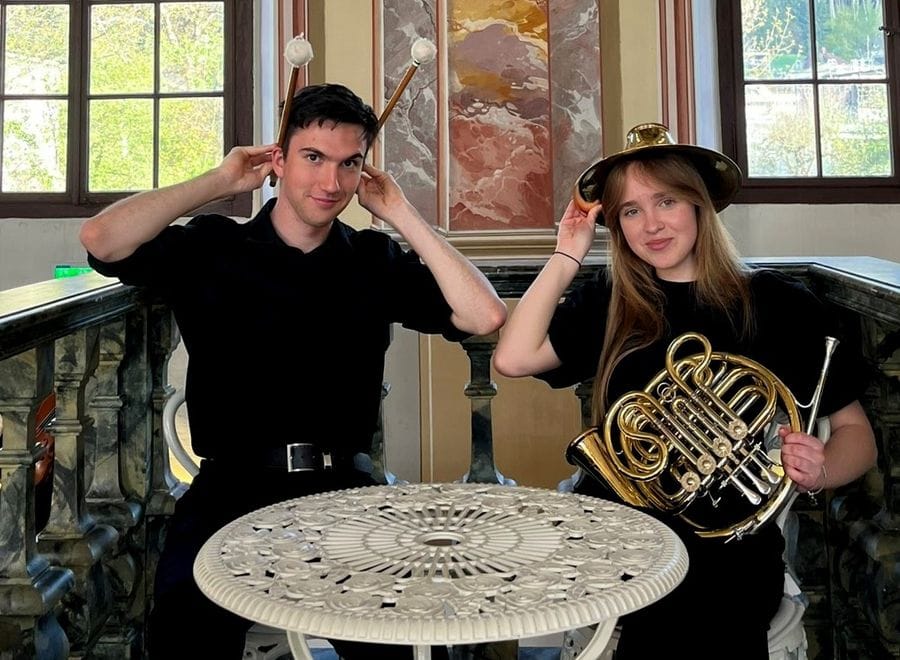 Predmaturitetni koncert – Lucija Škruba, rog in Tjaž Marin, tolkala
