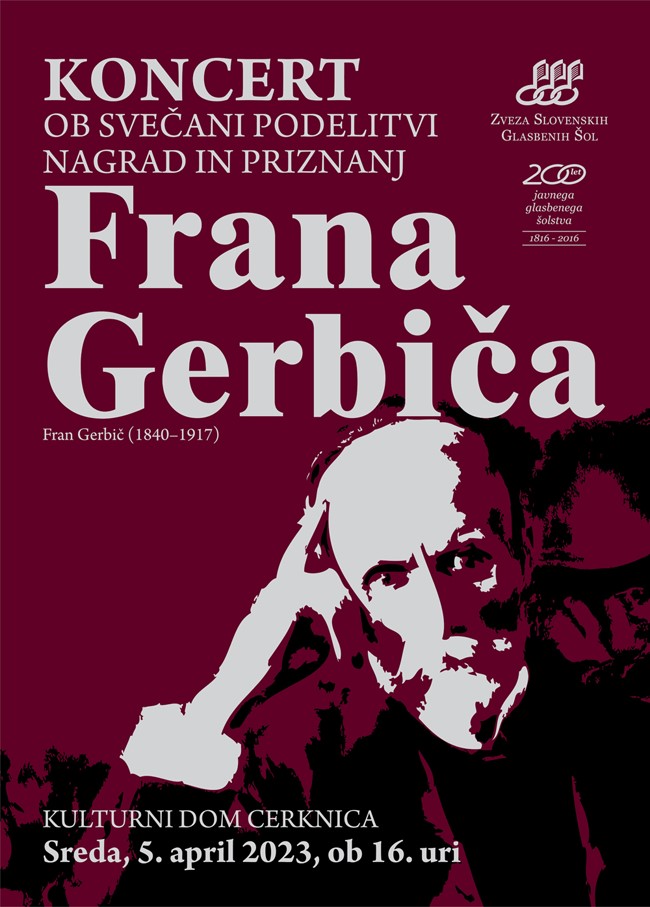 Koncert ob svečani podelitvi nagrad in priznanj Frana Gerbiča